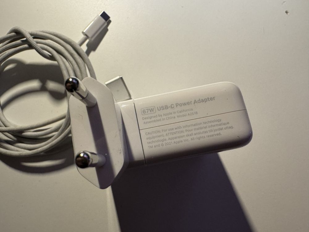 Zasilacz Apple MacBook 67W + kabel MagSafe 3