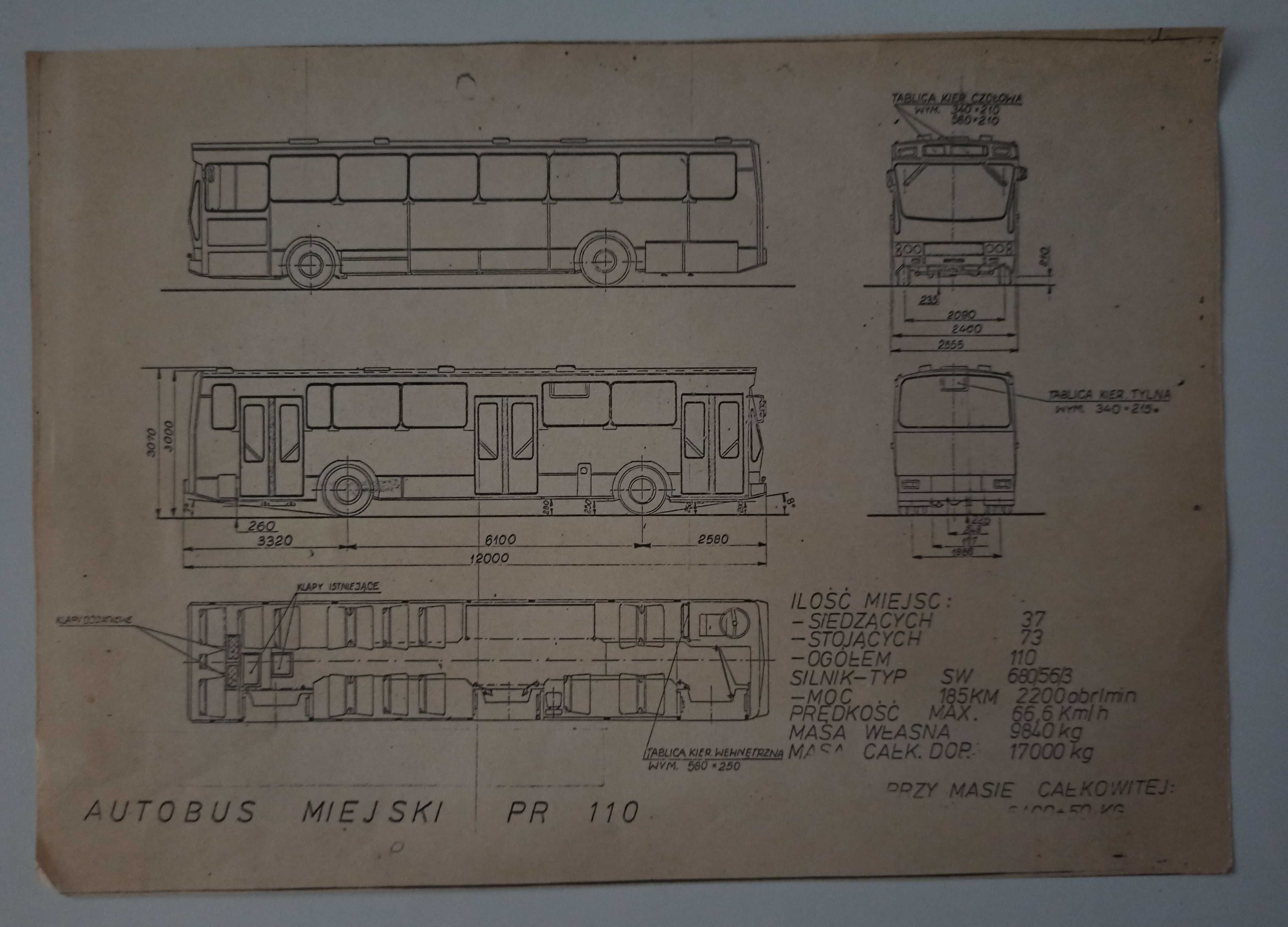 stare ulotki autobus miejski PR 110 oferta Polmot MPK Kraków 2 sztuki