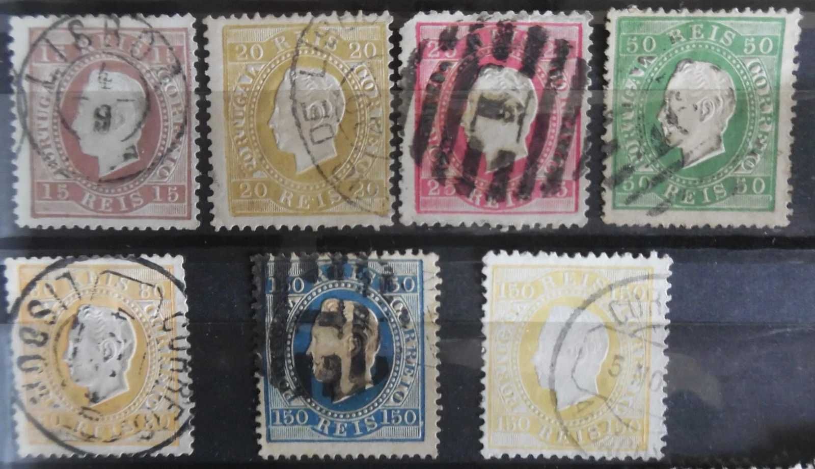 Selos Portugal 1870/1879- D. Luís Fita-Direita