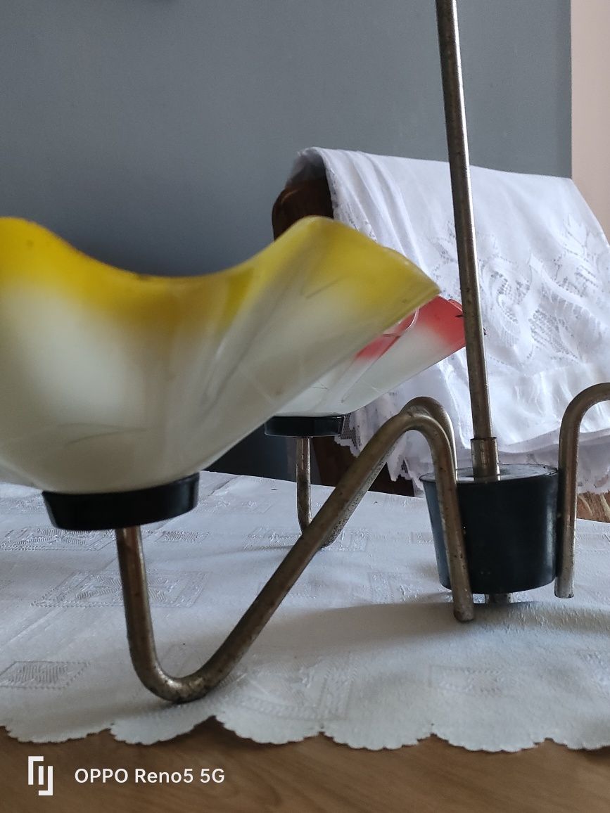 Żyrandol PRL kolorowy
