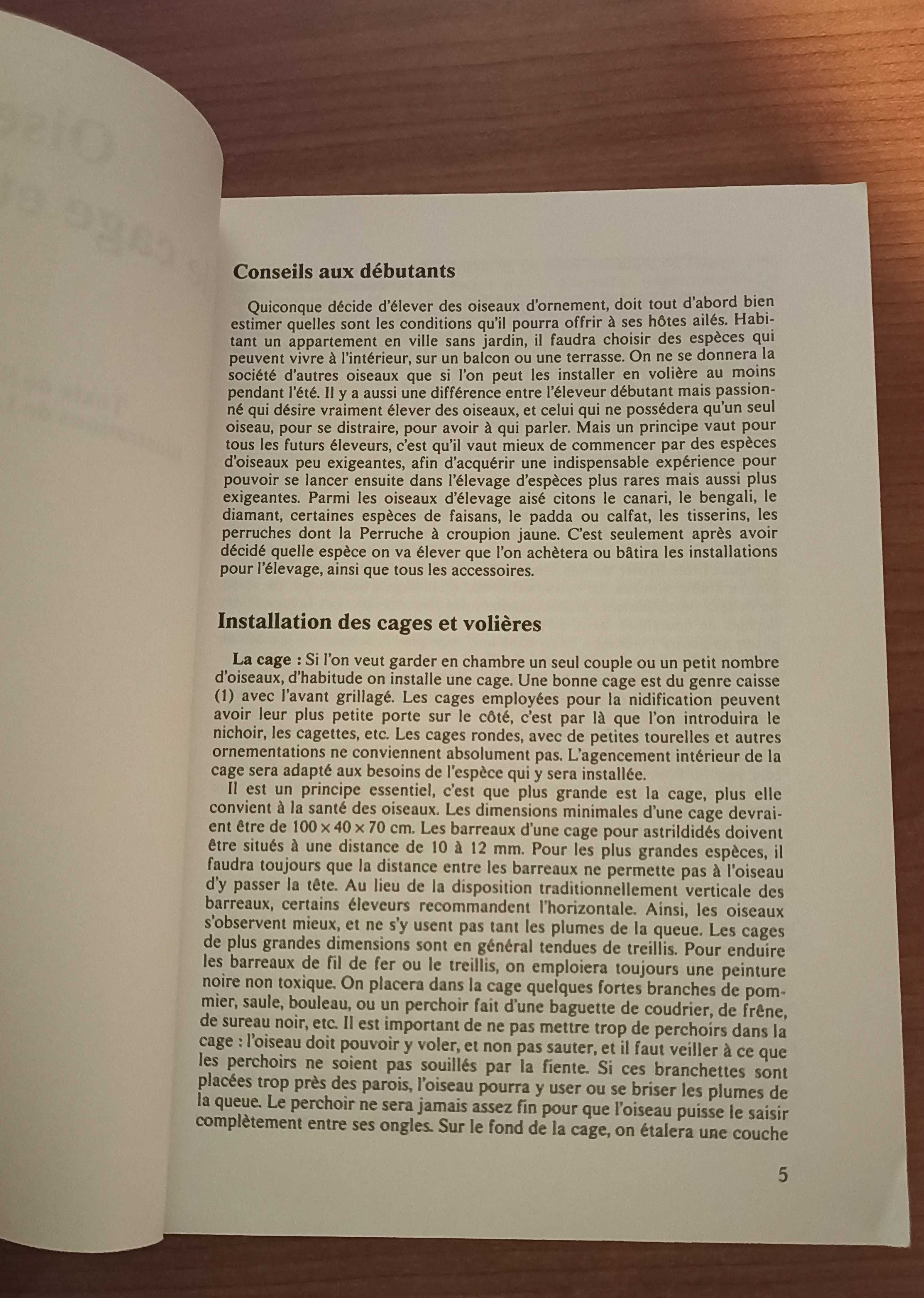Oiseaux de cage et de volière