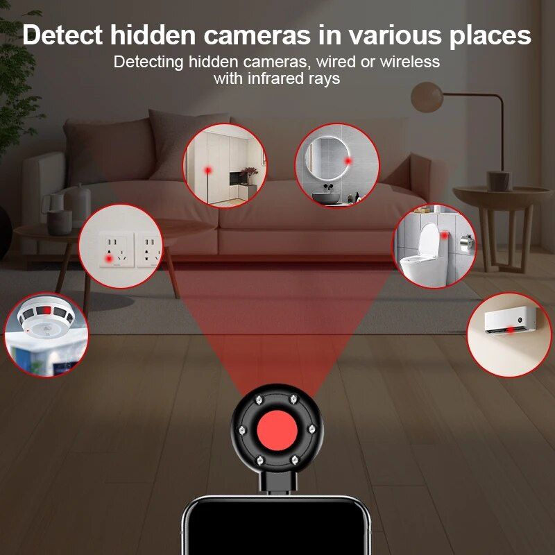 Detetor de câmara oculta infravermelho conexão iPhone NOVO