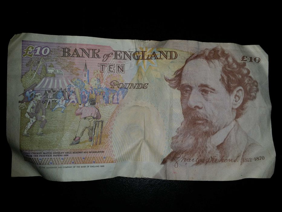 Coleccionismo nota 10 libras GBP 10 pounds 1993 bank of England 386