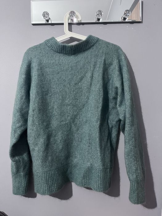 Zielony sweter H&M Premium (wełna, moher)