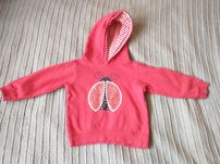 Bluza dziewczęca z kapturem z biedronką Sprout na 2 lata