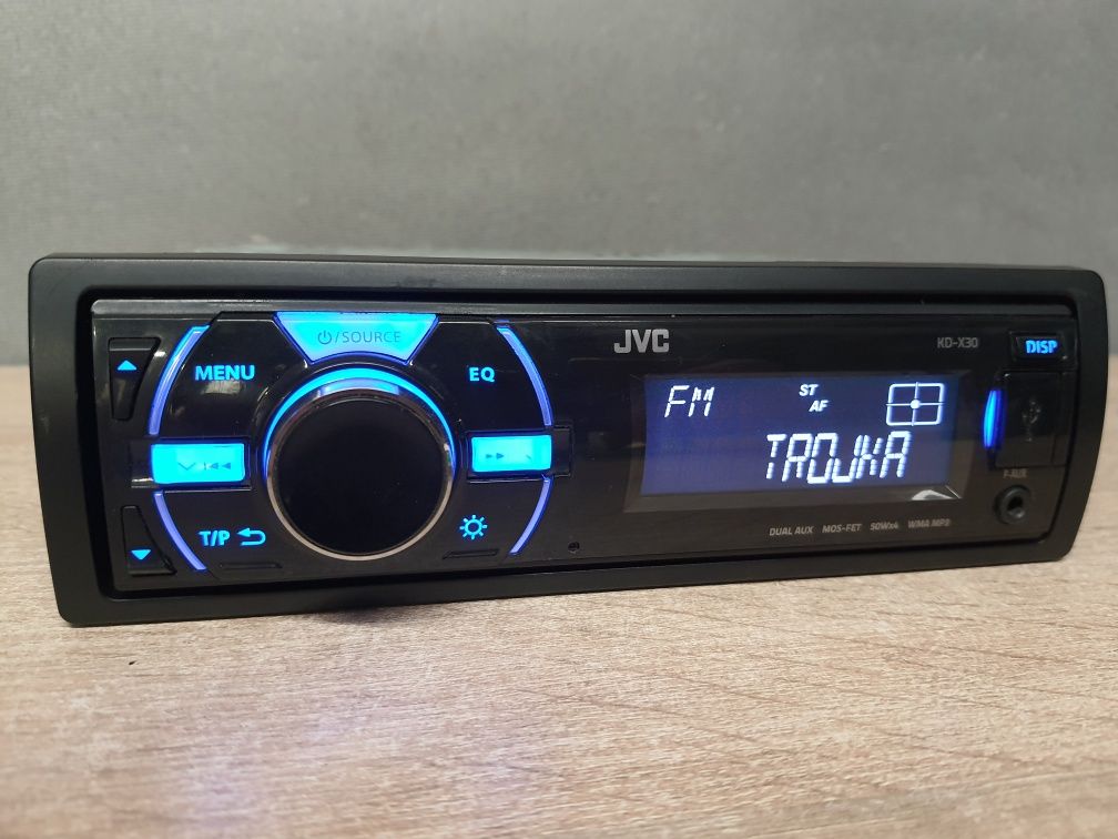 Radio samochodowe JVC KD-X30 MP3, 2x AUX, USB, RDS, RCA na wzmak 4x50W