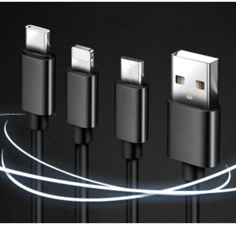 Cabo carregamento dados USB tipe C micro usb Lightning