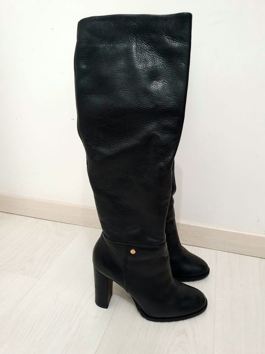 Шкіряні чоботи ботфорти