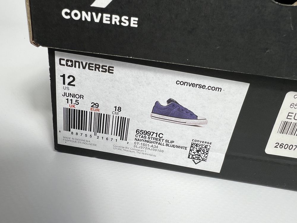 Nowe Converse trampki dziecięce niskie buty niebieskie 29 outlet