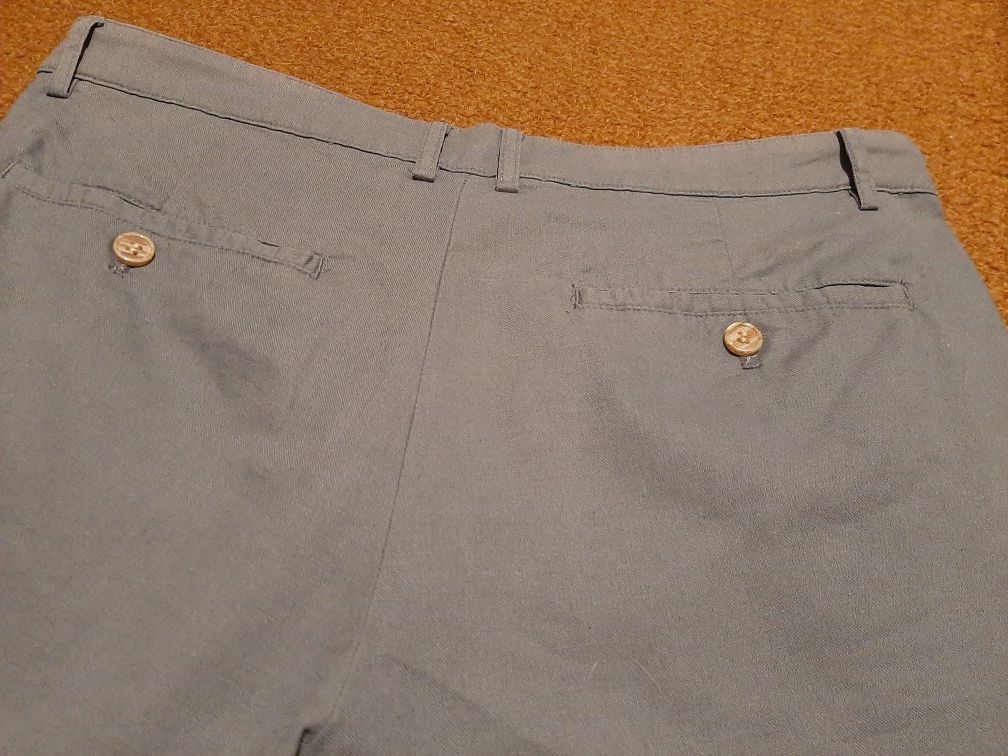 Eleganckie spodnie męskie letnie grafit reserved 31