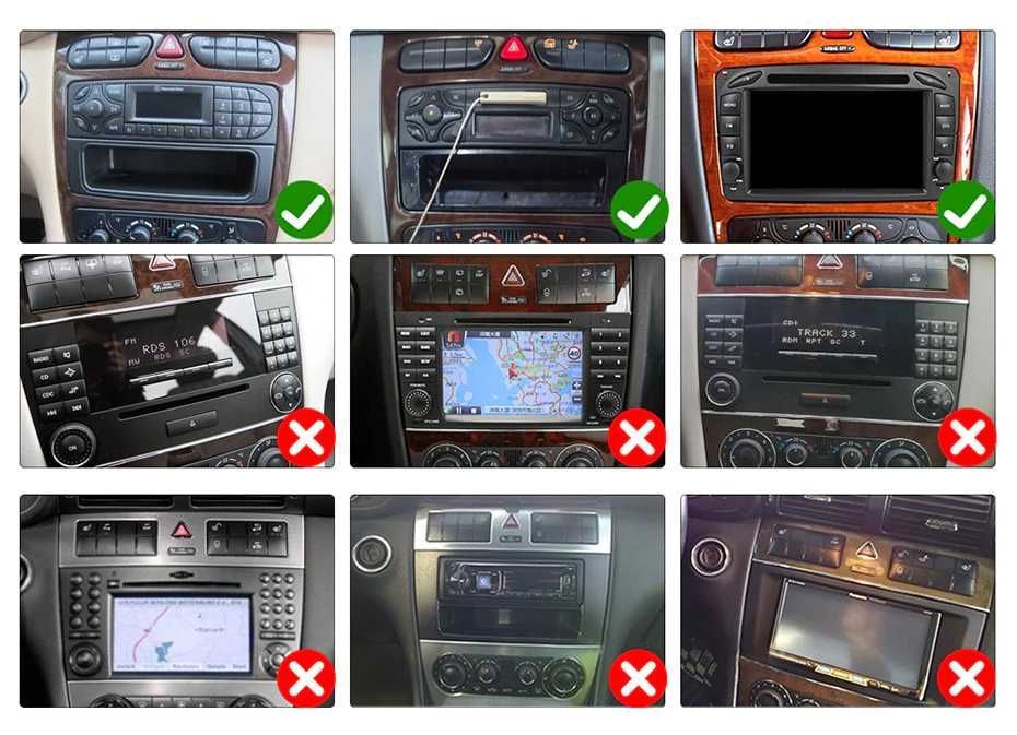 Radio 2din Android Mercedes CLK W209 W203 W168 W208 W463 W170 WYPRZ