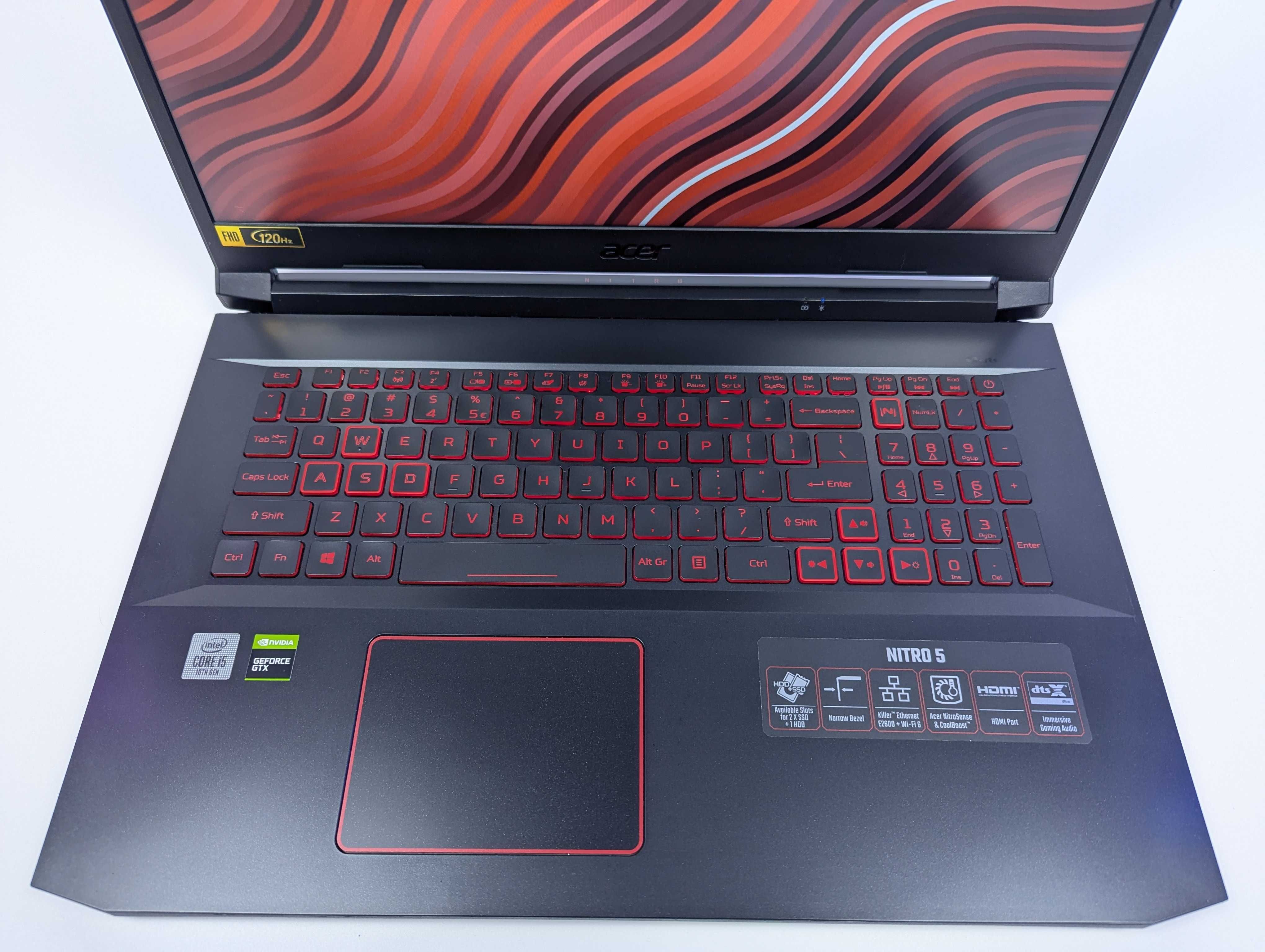LAPTOP GAMINGOWY Acer Nitro RTX 3060 Intel i7-10750H 144hz 17 cali