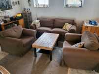 Zestaw Ektorp  Ikea sofa kanapa  rozkładana + 2 fotele