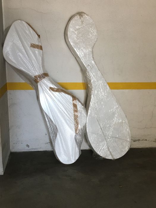 Candeeiros em acrílico opalino