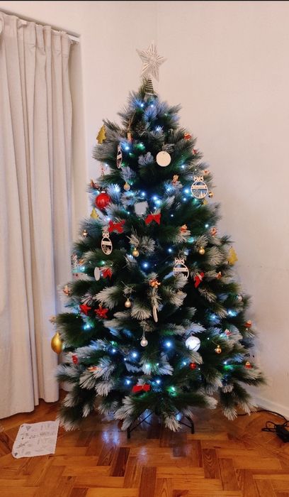 Árvore Natal pinheiro neve 180cm