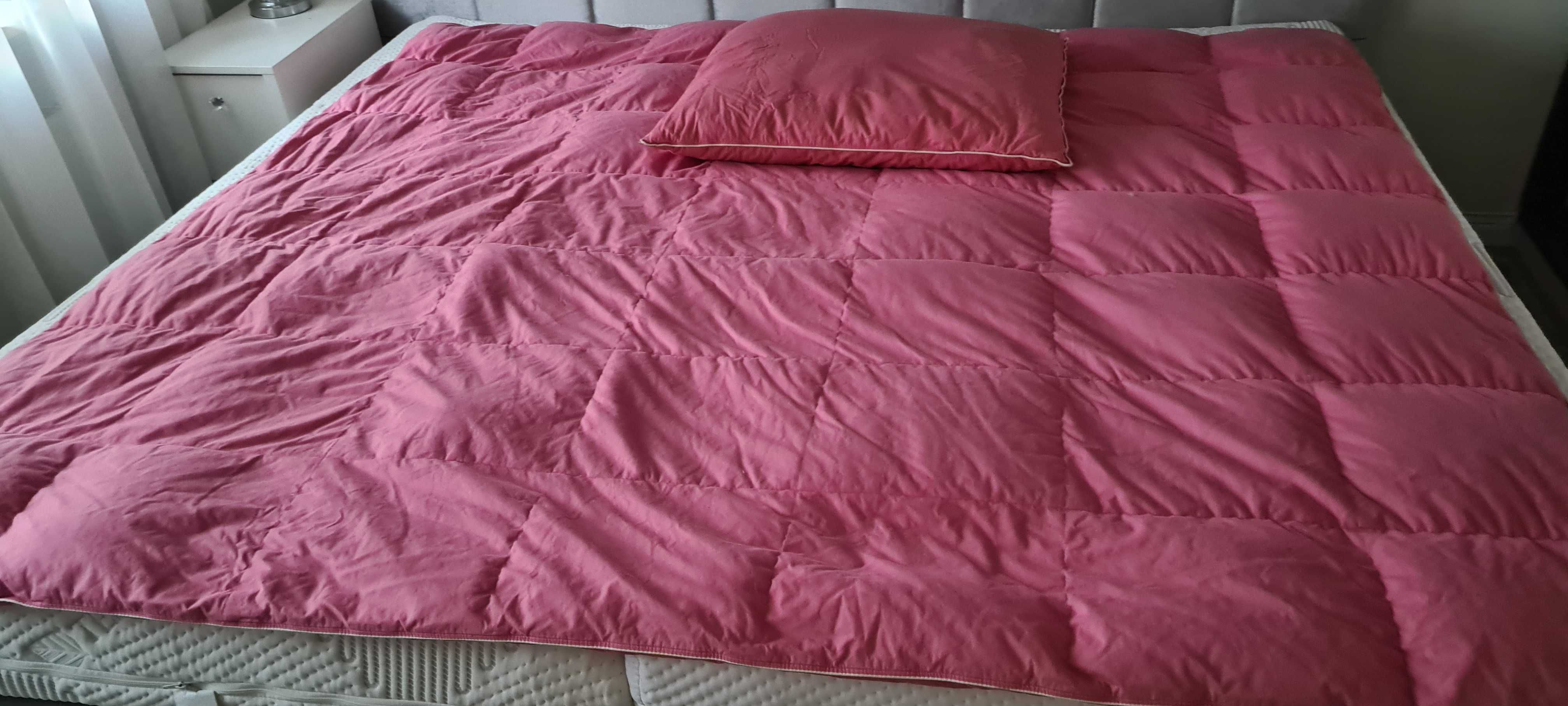 Komplet koldra puch pierze 200x220 cm i poduszka puch pierze 70x80 cm