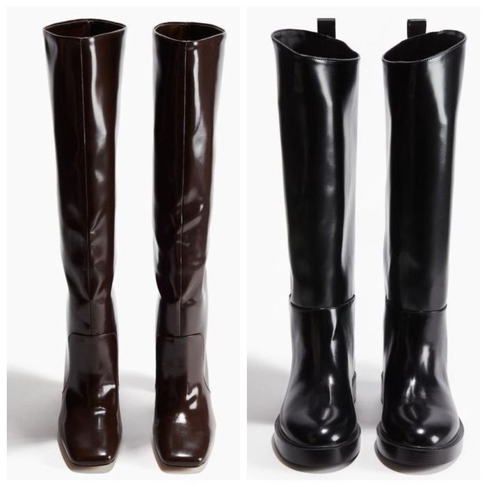 Люксовые сапоги трубы до колен Knee-High Boots H&M.