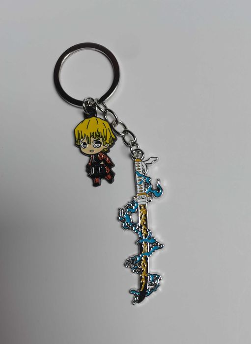 Zenitsu Agatsuma - metalowy breloczek, brelok - Demon Slayer (anime)