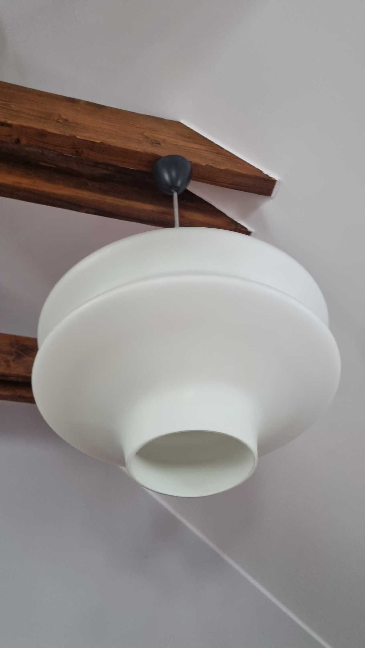 Duża lampa opalinowa Mid Century Design Czechosłowacja Napako PRL