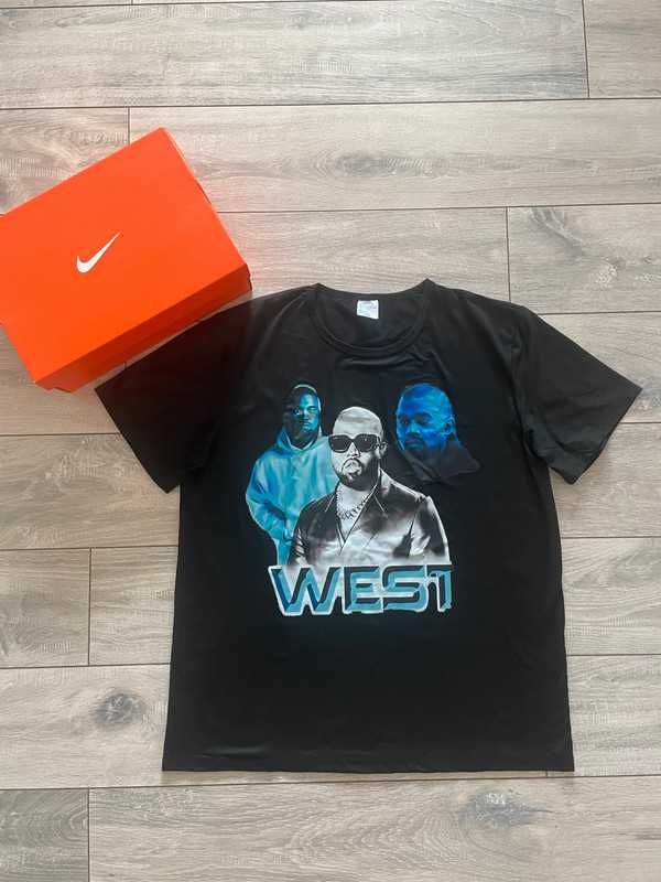 T-shirt koszulka POLISH CUSTOMS vintage y2k Kanye West YE L streetwear