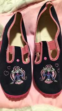 Granatowo-różowe buty tekstylne dziewczęce,rozm.34