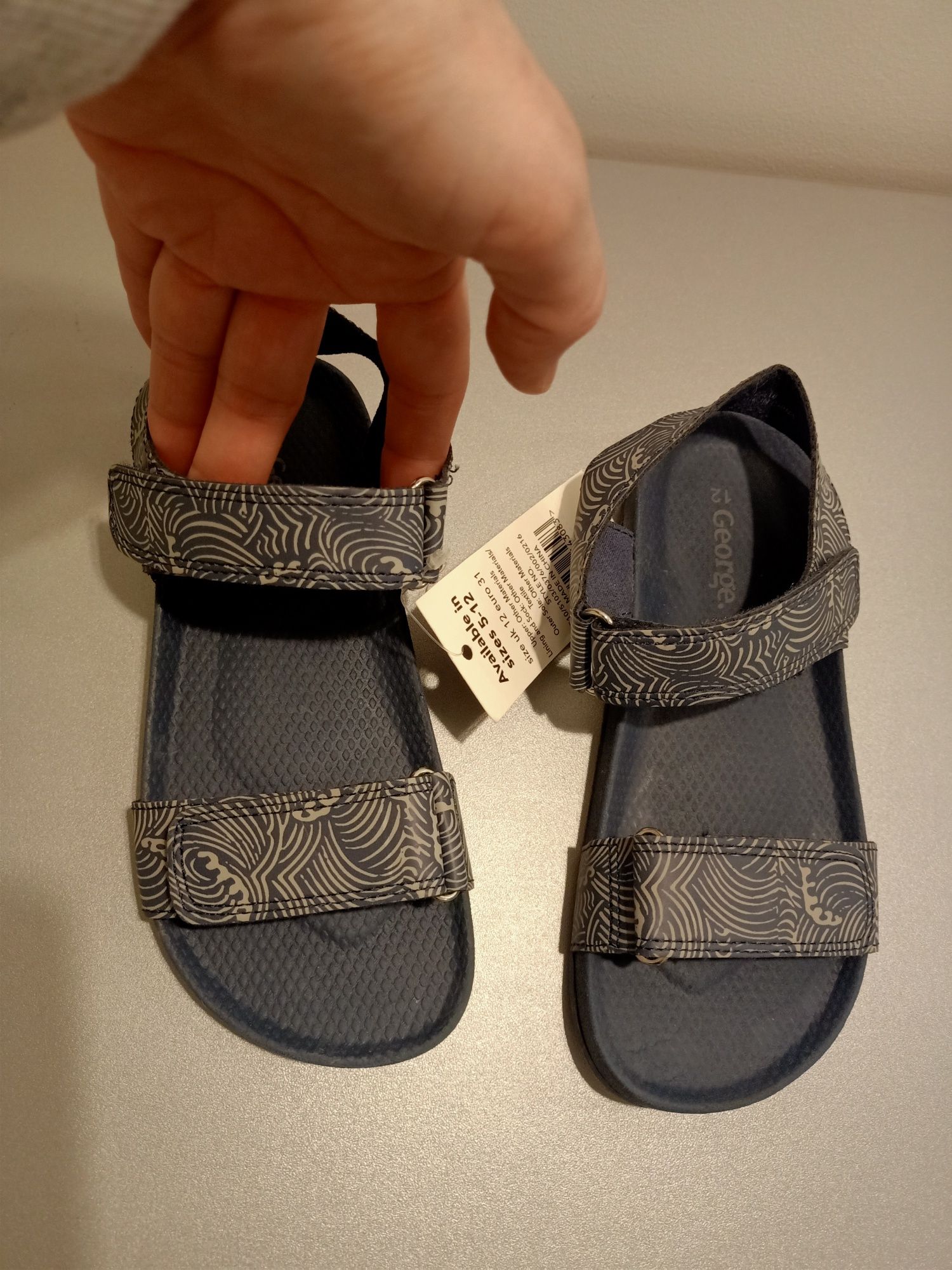 Nowe sandały George r 28 wkładka 18.5 cm niebieskie polecam!