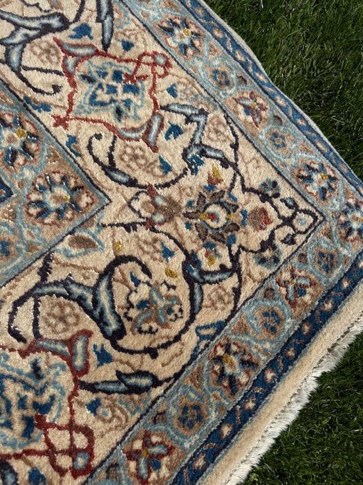 Kaszmirowy z jedwabiem dywan perski Iran Nain 350x200 galeria 26 tys