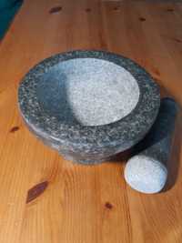 Moździerz granitowy 16cm/ 8.5cm nowy Kesper 71501 z młotkiem