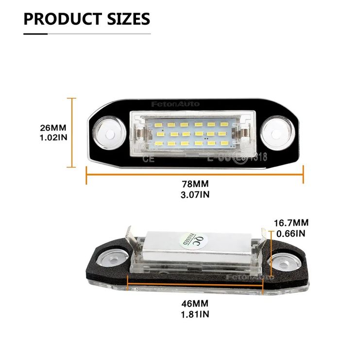 LED подсветка номера для VOLVO Вольво S40 V50 S60 XC60V60 C70 S80 XC90