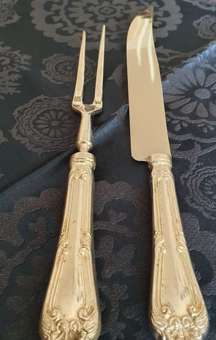 Talher para Trinchar Carne banhado a prata