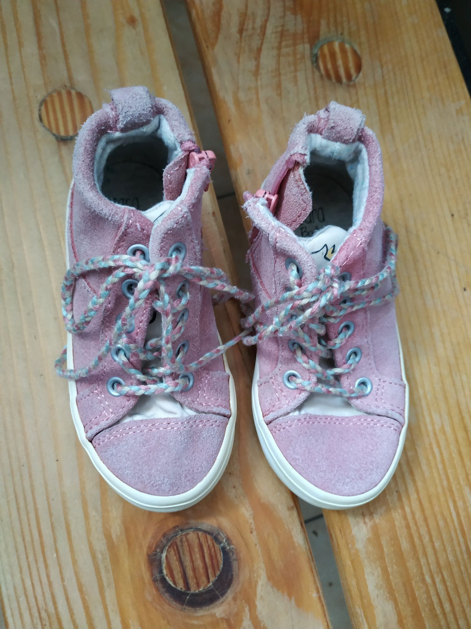 Buty do kostki przejściowe różowe Zara baby rozmiar 22 jednorożec