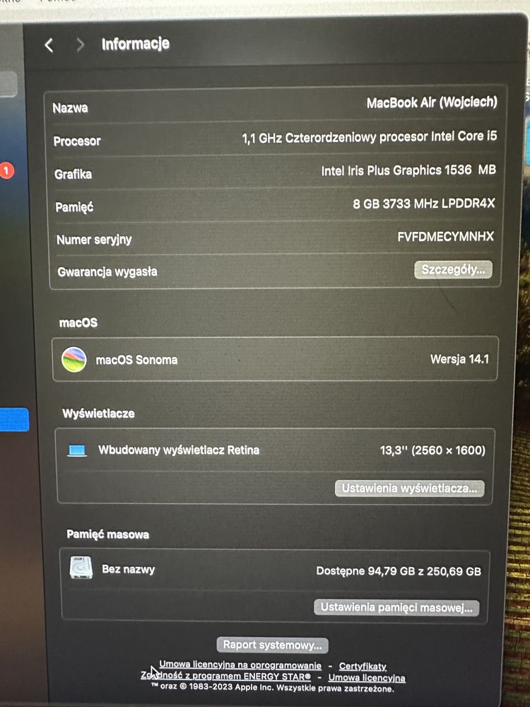 MacBook Air 13,3”