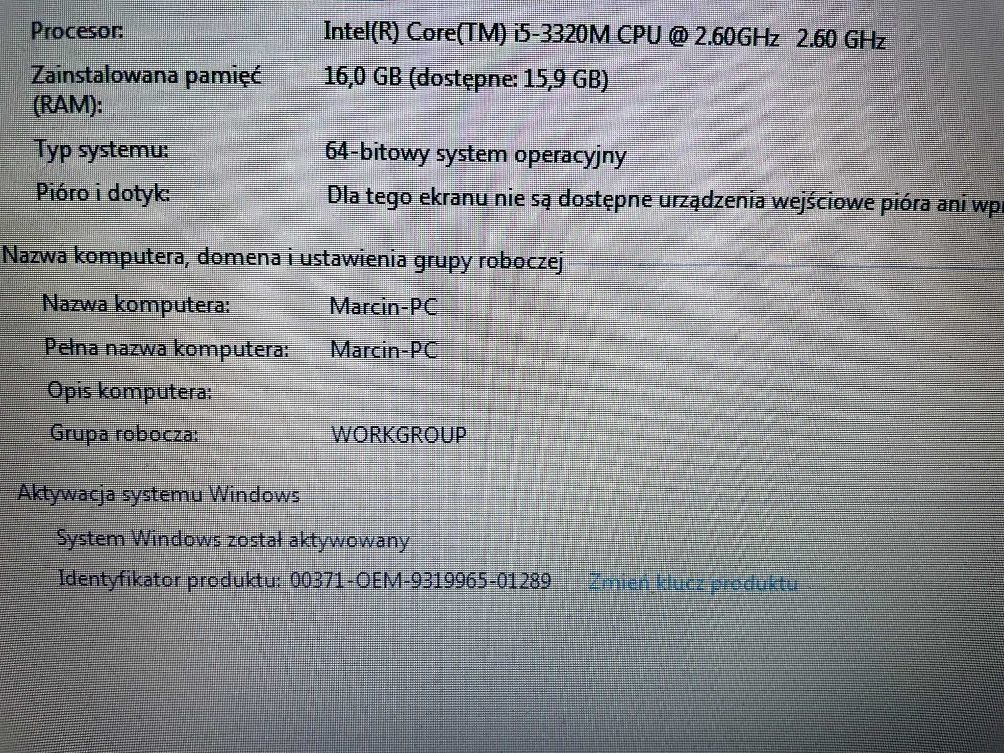 Laptop HP Elitebook 14' 16GB RAM, I5, stacja dokująca, monitor 21'