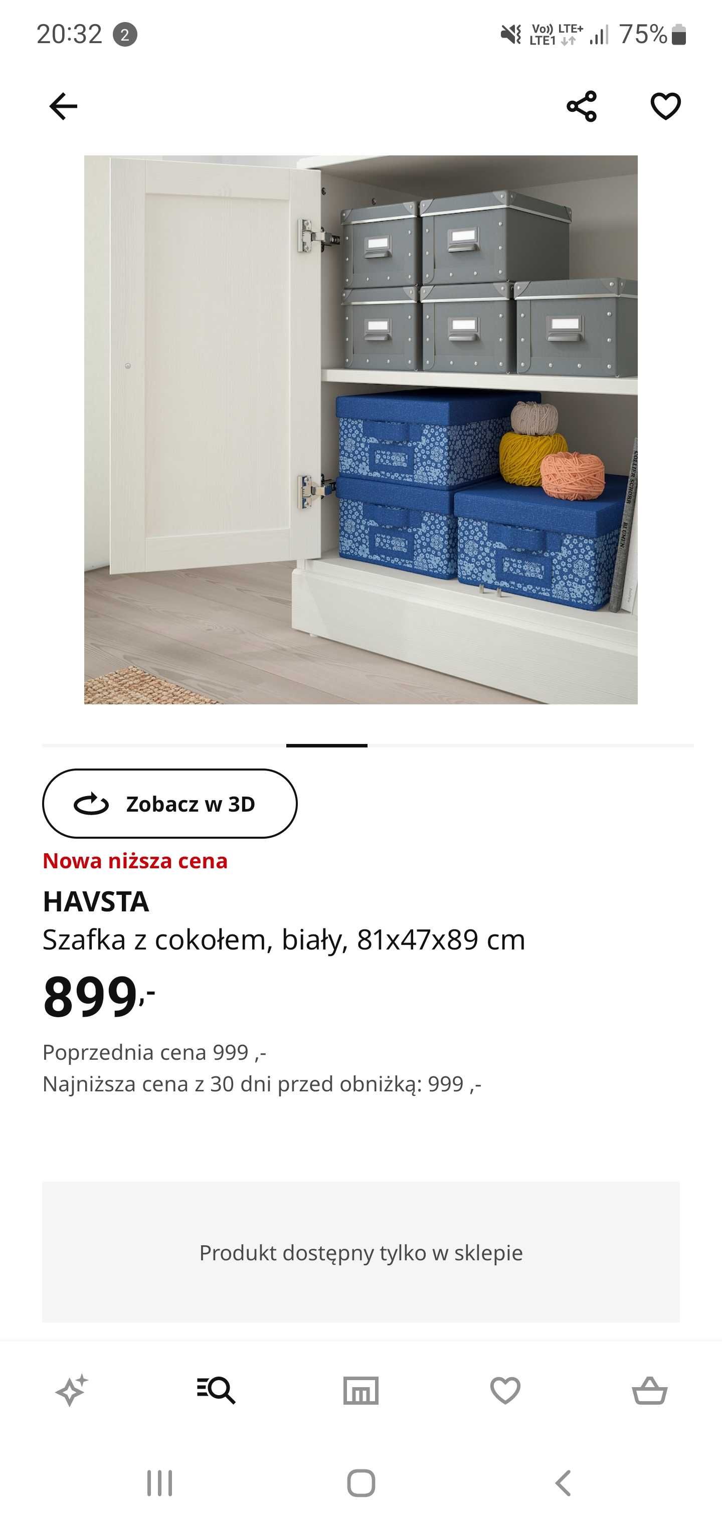 Szafka Ikea Havsta