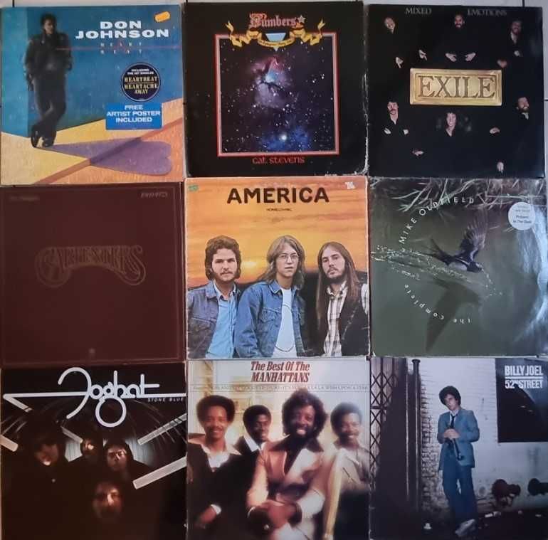 Винил 9 шт America, Exile,M Oldfield, B Joel, Manhattans,Cat Stevens