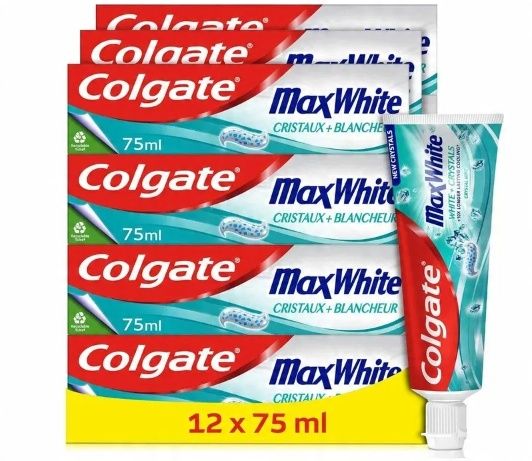 Colgate Max White White Pasta Do Zębów Wybielająca 12 Sztuk