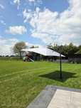 Parasol ogrodowy szary 3x4 m