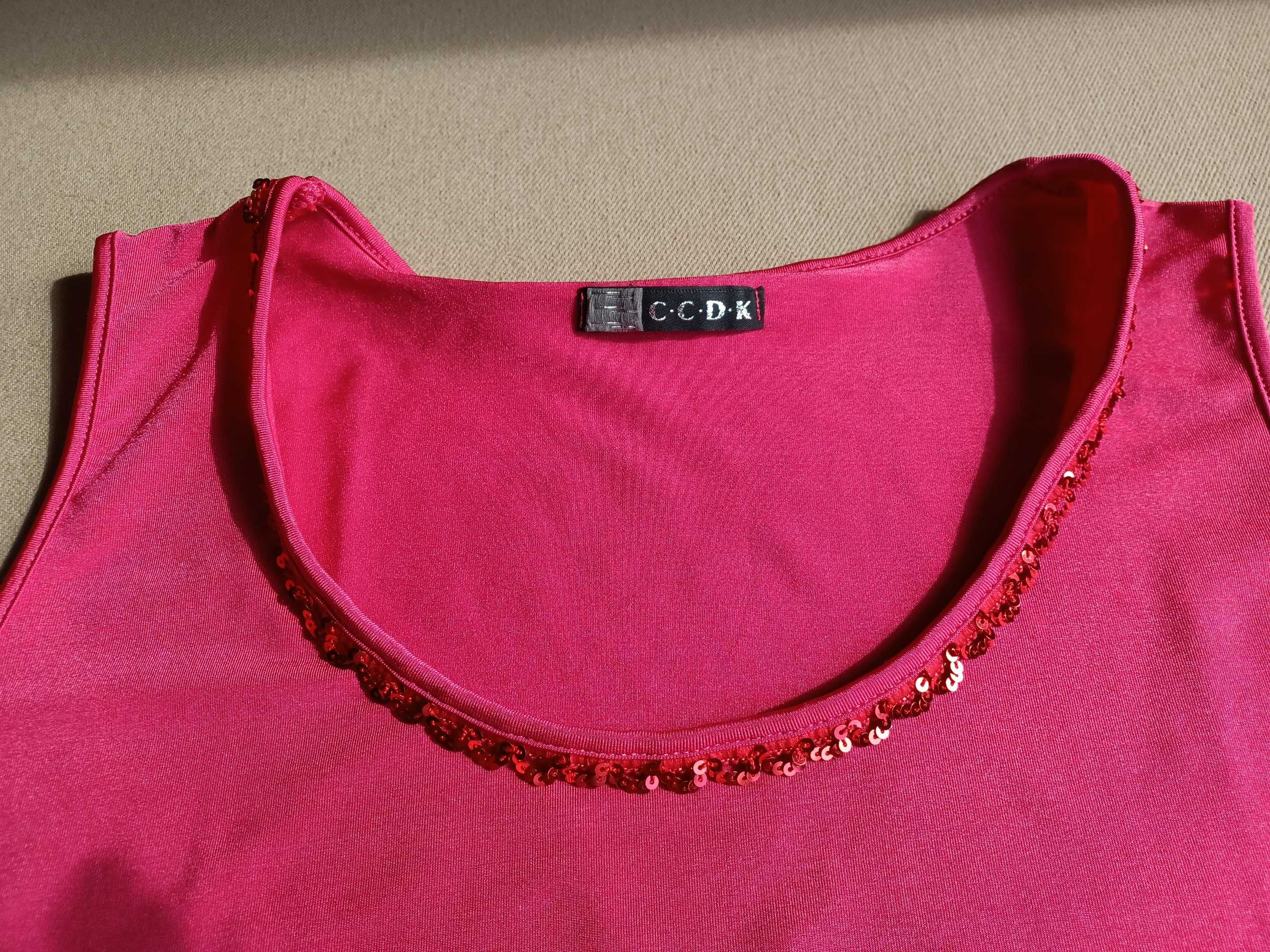 Blusa Top em Malha de Seda pink Tam M