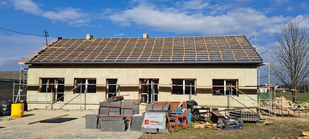 DACHY Wycinka drzew zwyżka 32 m podnośnik koszowy rębak koparka