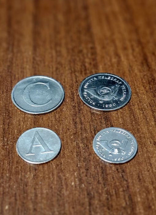 Żeton telefoniczny TYP A oraz TYP C