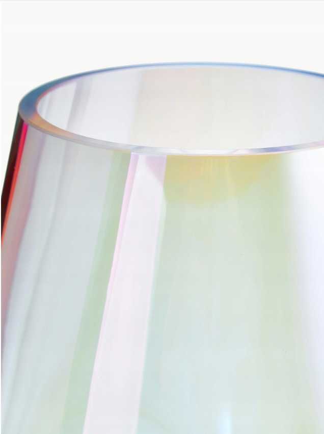 Westwing Wazon ze szkła dmuchanego Rainbow 35cm opalizujący nowoczesny