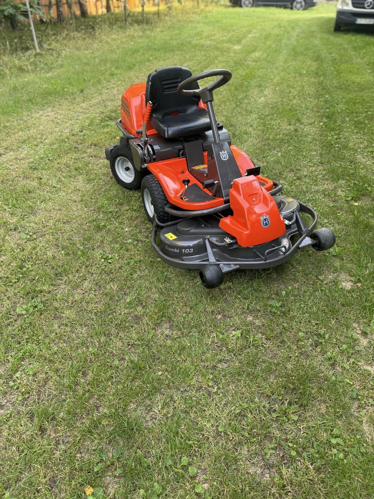 Kosiarka traktorek Husqvarna Rider 155 AWD 4X4 mulczer pompa oleju