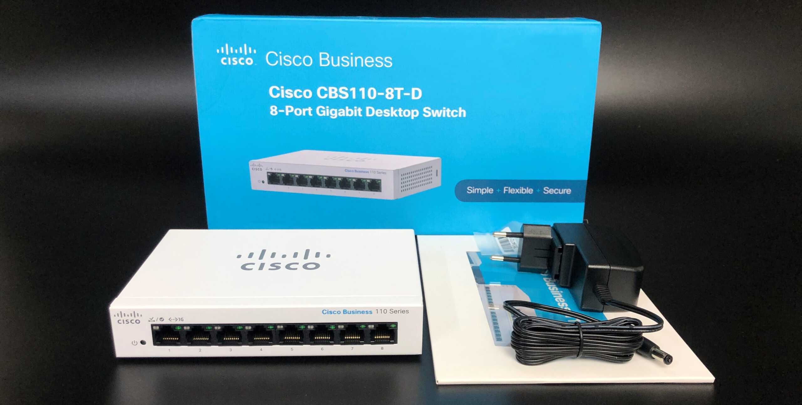 Коммутатор Cisco CBS110-8T-D, комутатор мережевий НОВИЙ