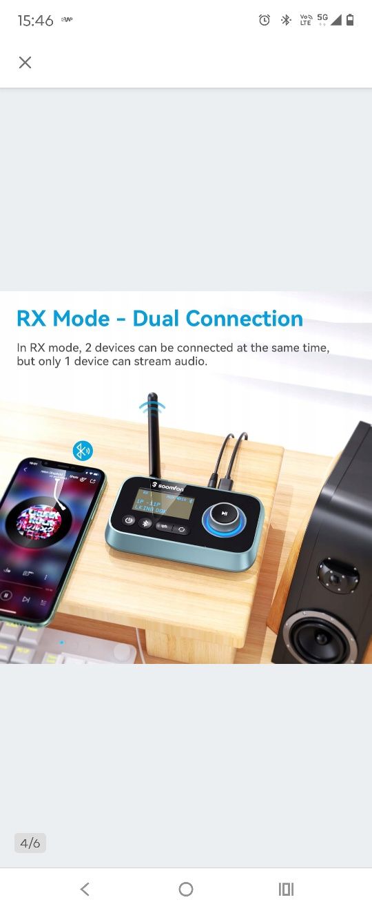 Adapter audio bluetooth 5.0 nadajnik - odbiornik