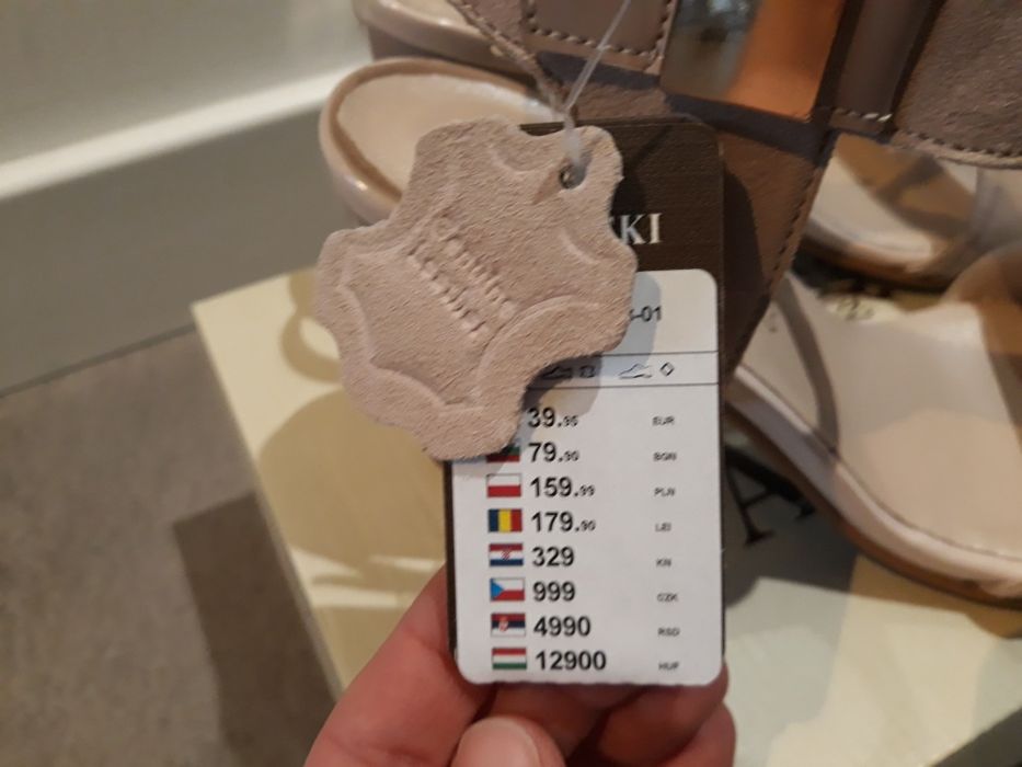 Sandały nowe z metką skórzane LASOCKI 35