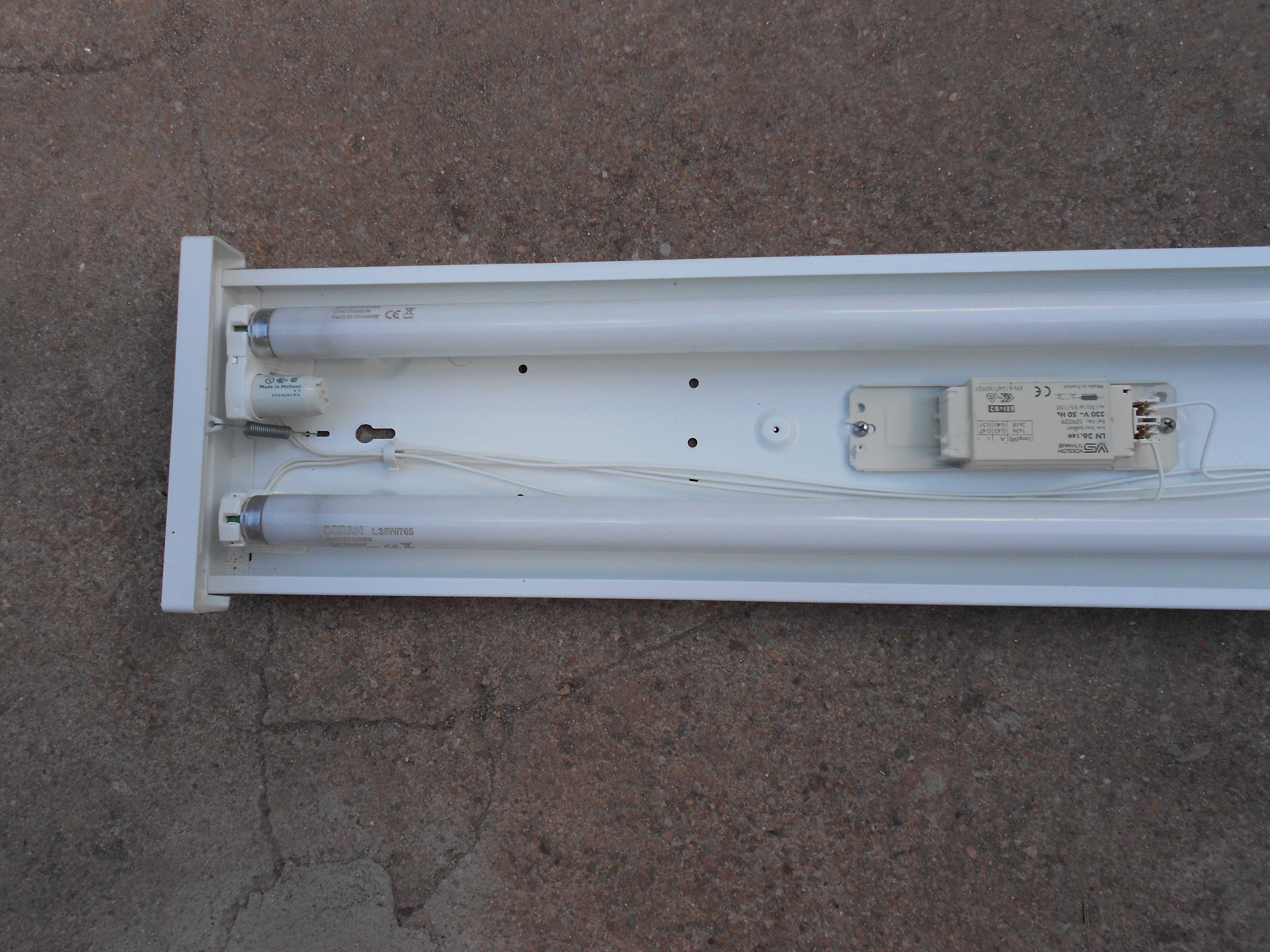 Armadura lampada fluorescente ou led T8 2x1,2m