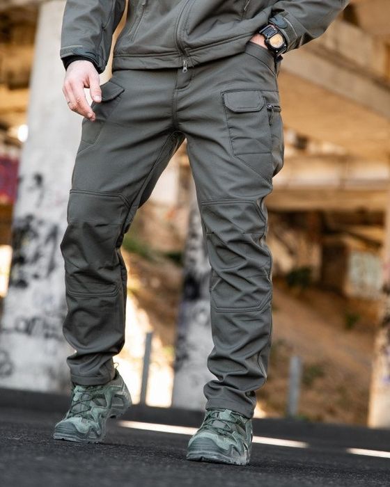Тактичні сірі штани софтшел MAXIMUS / Тактические штаны софтшел