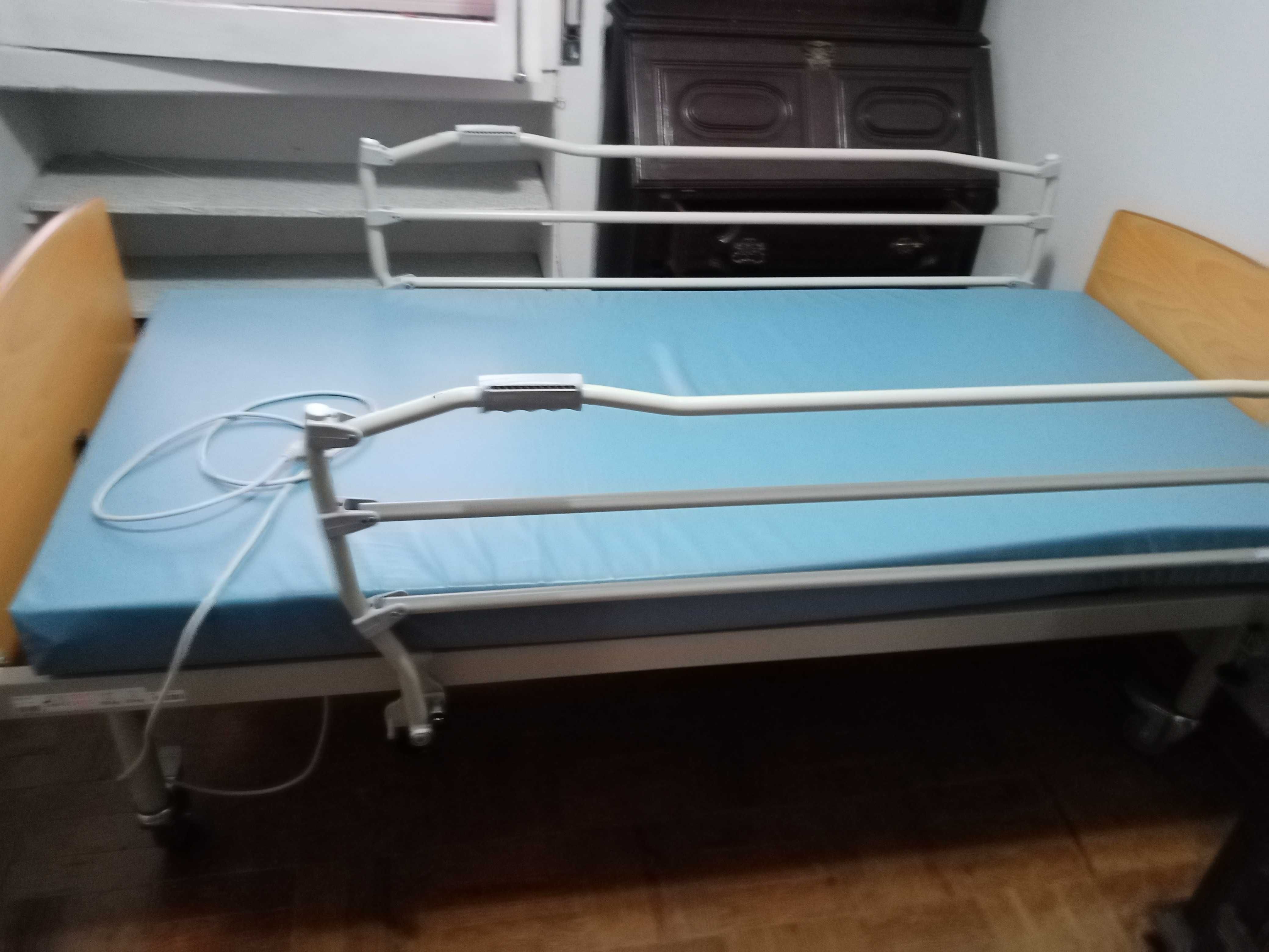 Cama hospitalar articulada elétrica com colchão anti escaras