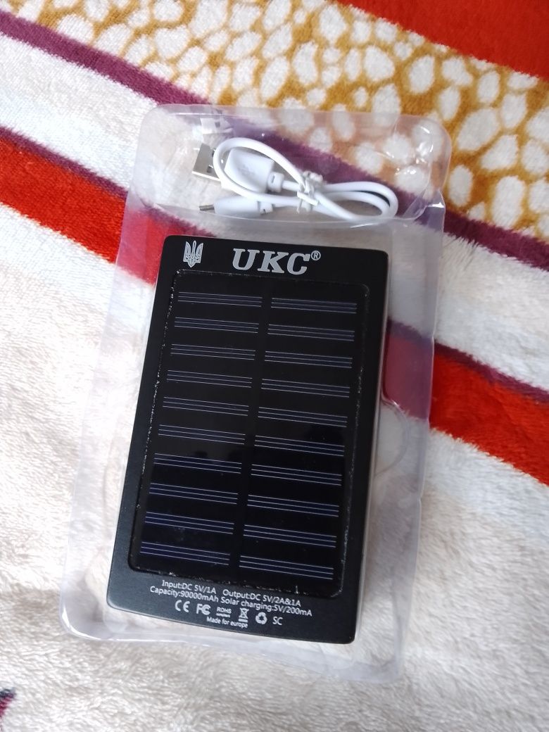 Портативное зарядное Power Bank Solar UKC 90000 mAh