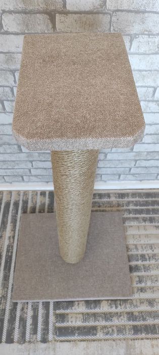 Beżowy drapak dla kota handmade 80 cm - stabilny, ręczna robota